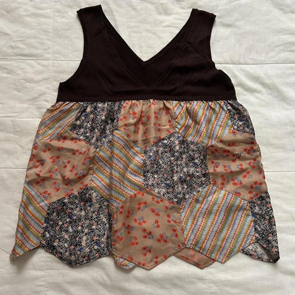 Tsumori Chisato Multicoloured patchwork silk quil… - image 5